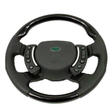 HEATED Steering Wheel BLACK PIANO (SPORTS GRIP) - Click Image to Close